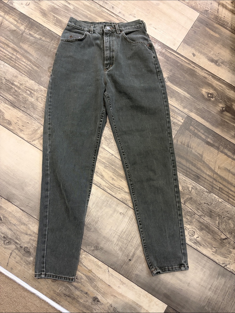 Vintage Lee Riveted Jeans Green / Gray Made in USA
